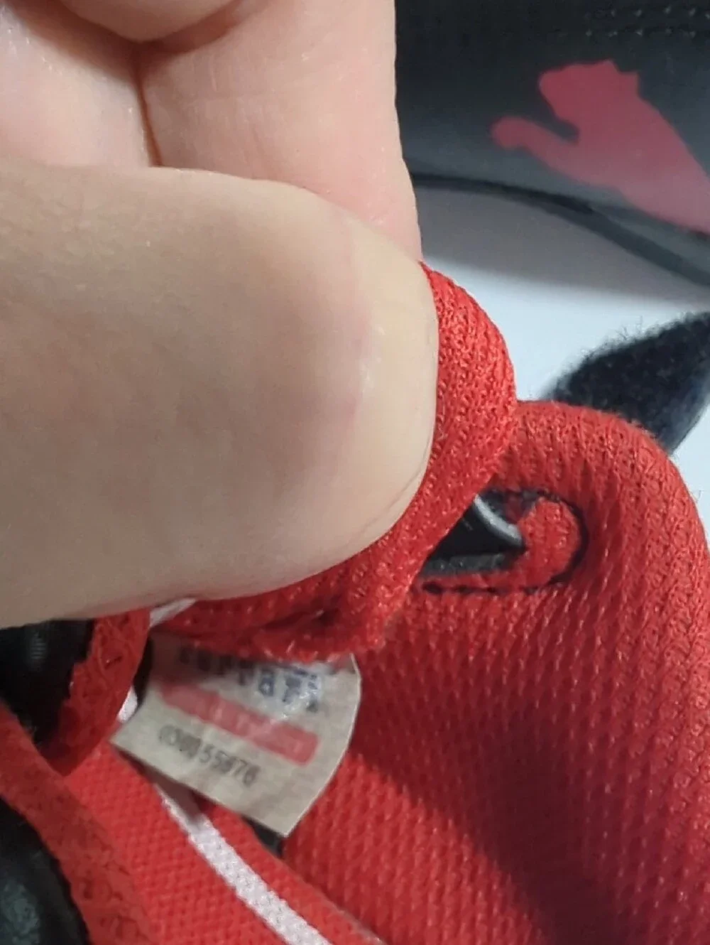 Puma Kids Black and Red Velcro Sneaker
